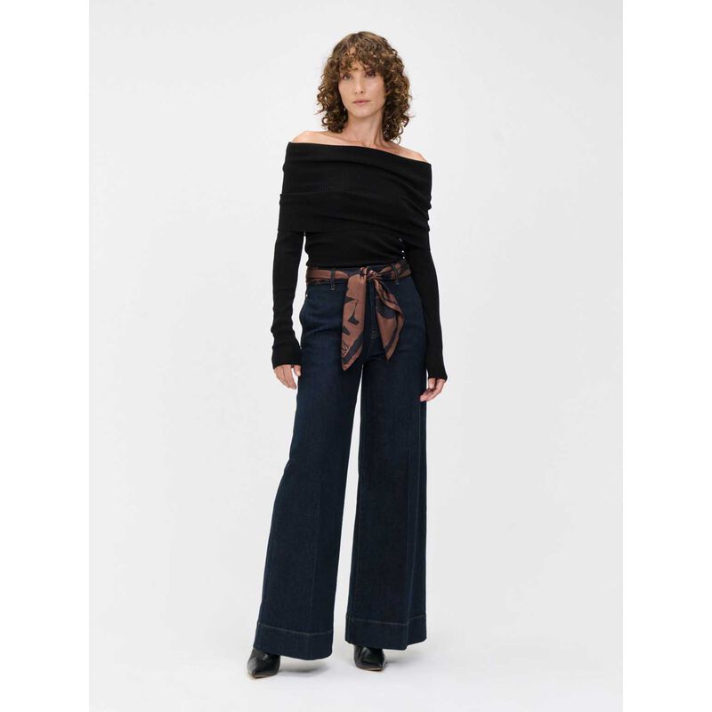 Veronika Maine Cocoa Gardenia Scarf image number 1